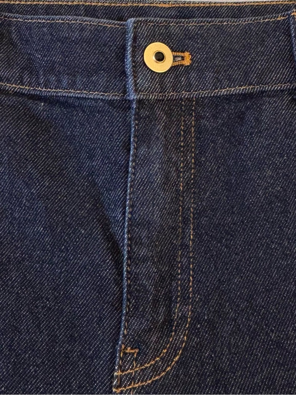 Talbots Flare Jeans Dark Indigo Denim Slit Pockets Gold Button 8P - Picture 5 of 11